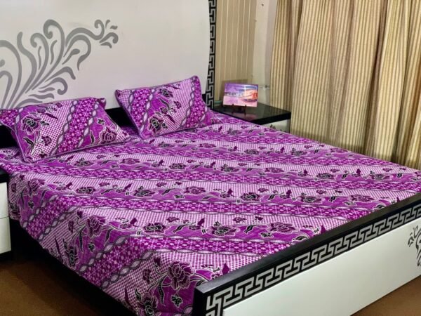 Crystal Cotton Purple Bed sheet