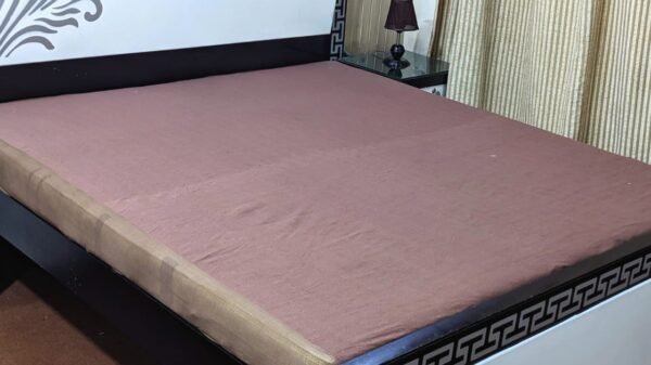 Plain Water Proof Brown Mattress Cover