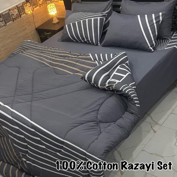 Pure Cotton 6PC Black Comforter Set