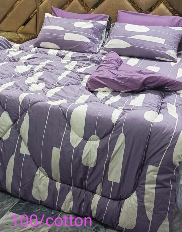 Pure Cotton 6PC Purple Comforter Set