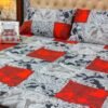 khaadi Boxes Red Cotton Bedsheet